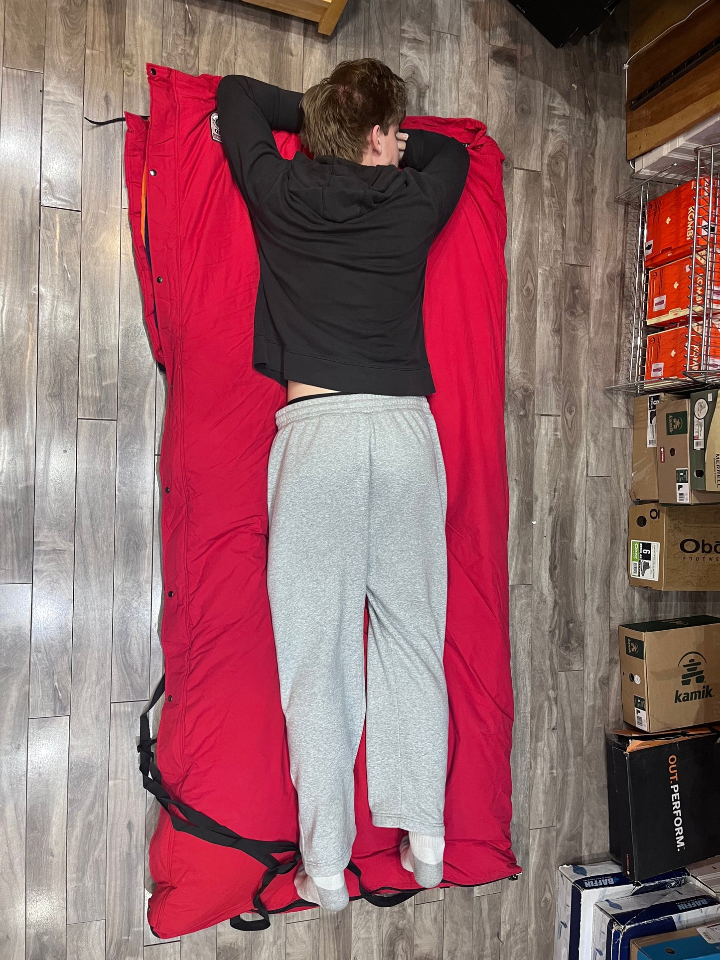 Outdoor Survival Canada Igloo Sleeping Bag -60C/-76F, RED ALERT - ON DISPLAY