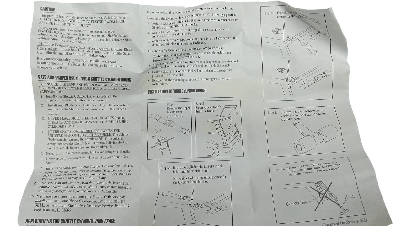 Rhode Gear Cylinder Hook