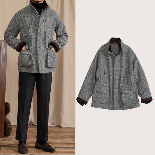 Veste de ville chaude style italien vintage, vêtement d'extérieur polyvalent