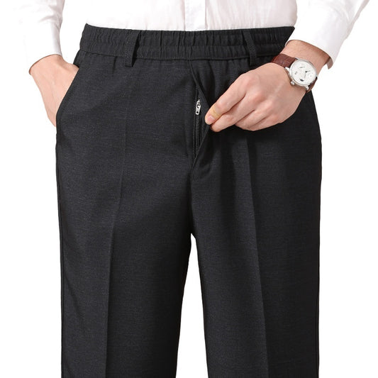 Thickened Warm Loose-fit Straight-leg Casual Fleece-lined Pants