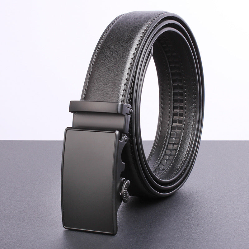 Mens Genuine Leather Belt With Automatic Buckle