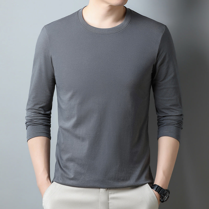 T-shirt à manches longues pour homme, sweat à capuche en pur coton