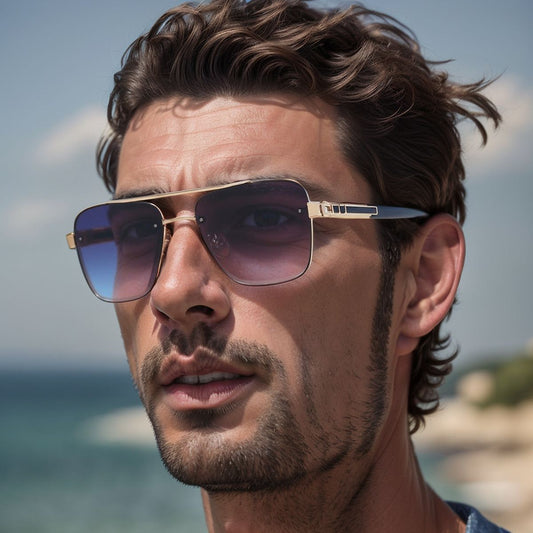 Lunettes de soleil carrées tendance pour hommes