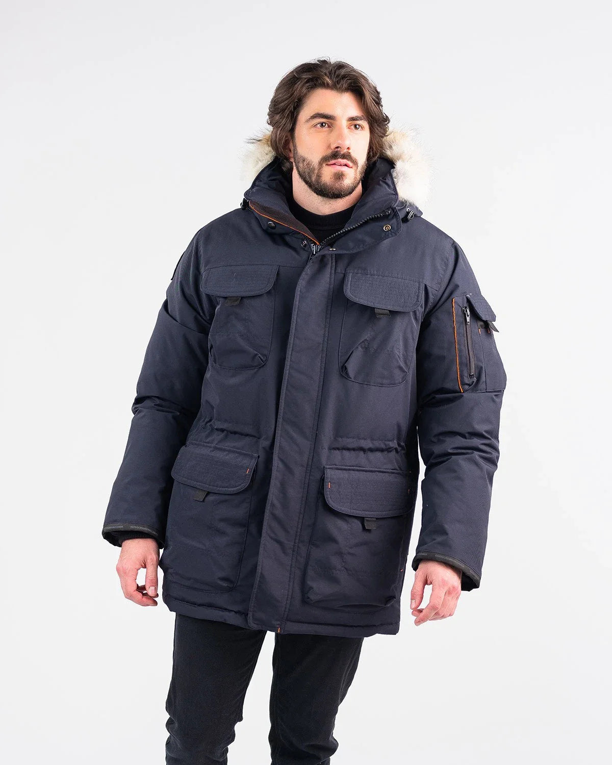 Outdoor Survival Canada Men's Atka -40 Down Parka, Cold Lake Blue, 2XL - ON DISPLAY