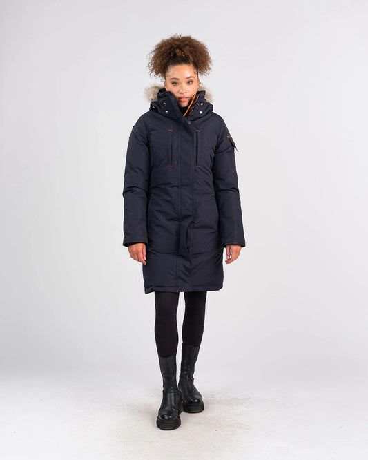 Outdoor Survival Canada Women's Nisto -40 Down Parka, Cold Lake Blue, Small - ON DISPLAY