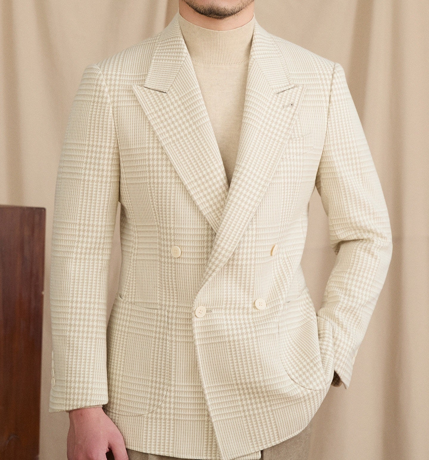 Italian-designed Double-breasted Casual Vintage Suit