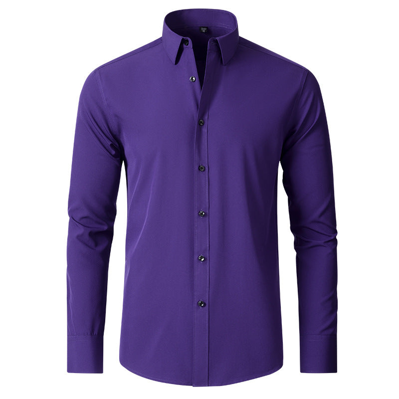 Chemise homme légère, extensible dans les quatre sens et infroissable, sans repassage