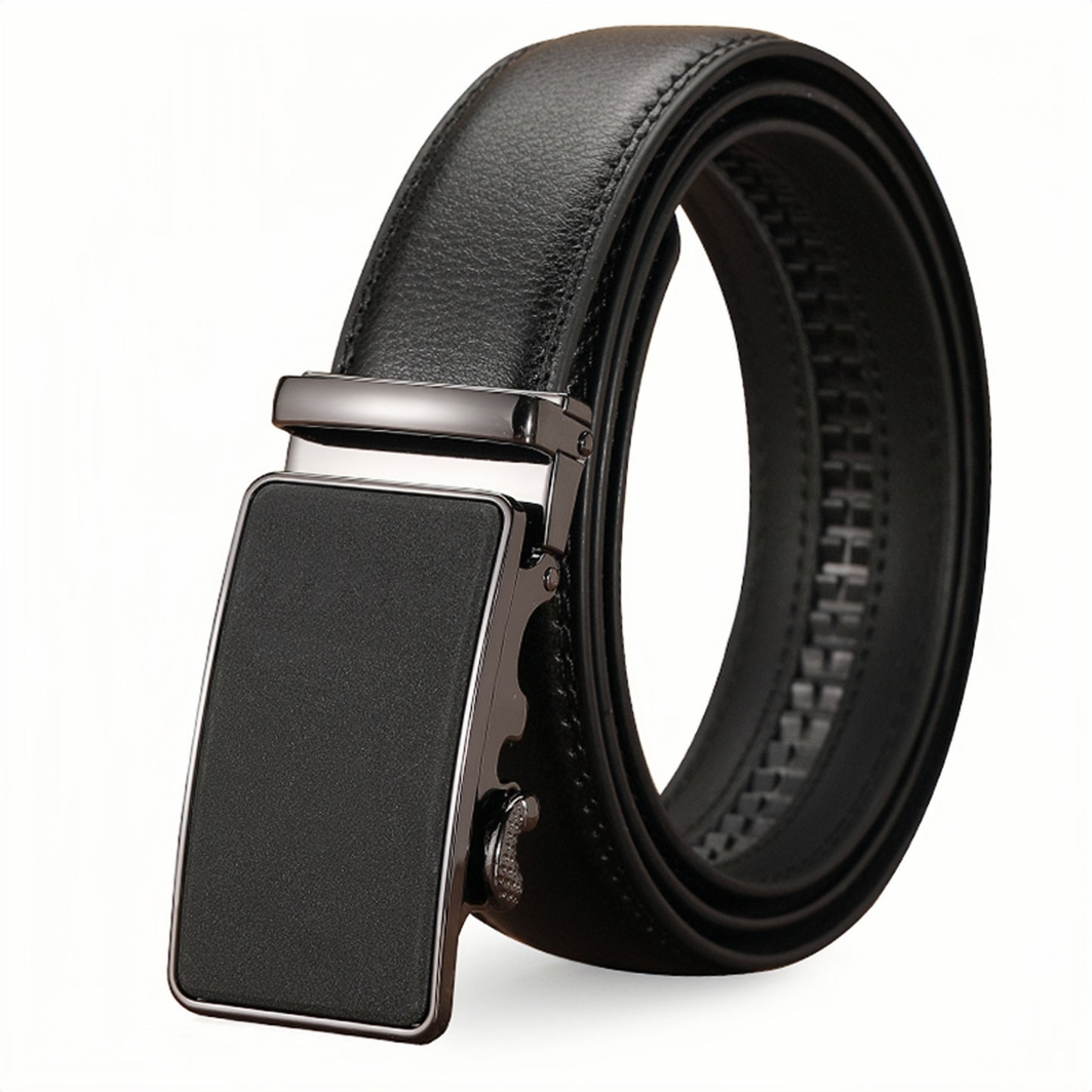 Mens Genuine Leather Belt With Automatic Buckle