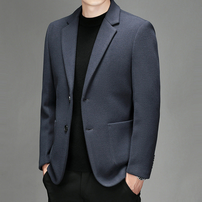 Veste de costume en laine pour homme, idéale pour l'automne et l'hiver.