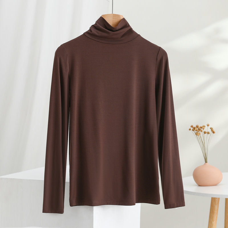 Haut de base printemps-été femme à encolure décontractée et empiècements, style seconde peau