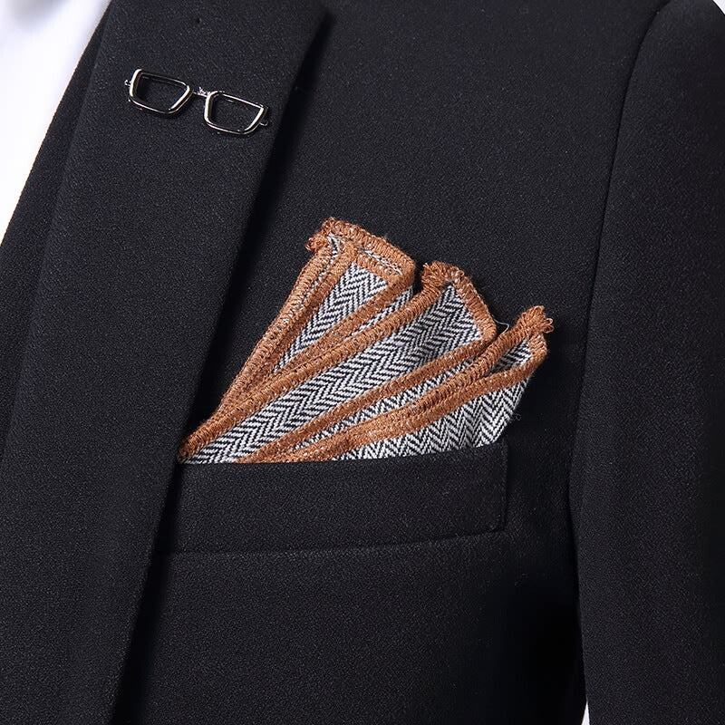 Costume de mariage trois pièces uni pour homme