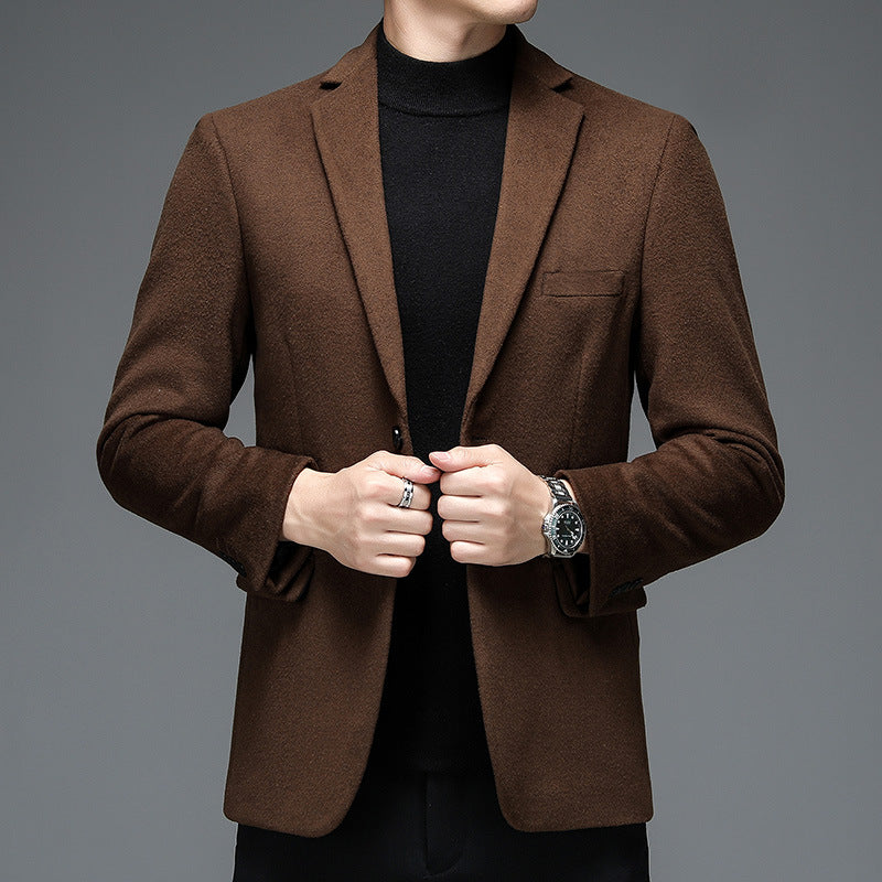 Mens Casual Wool Suit For Fall And Winter