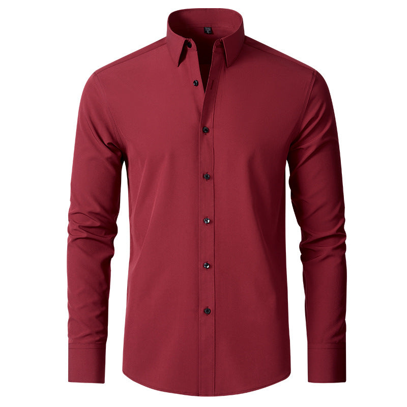 Chemise homme légère, extensible dans les quatre sens et infroissable, sans repassage