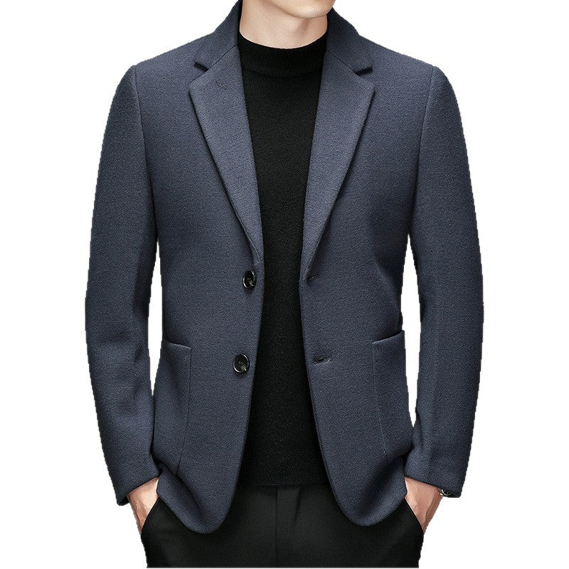 Veste de costume en laine pour homme, idéale pour l'automne et l'hiver.