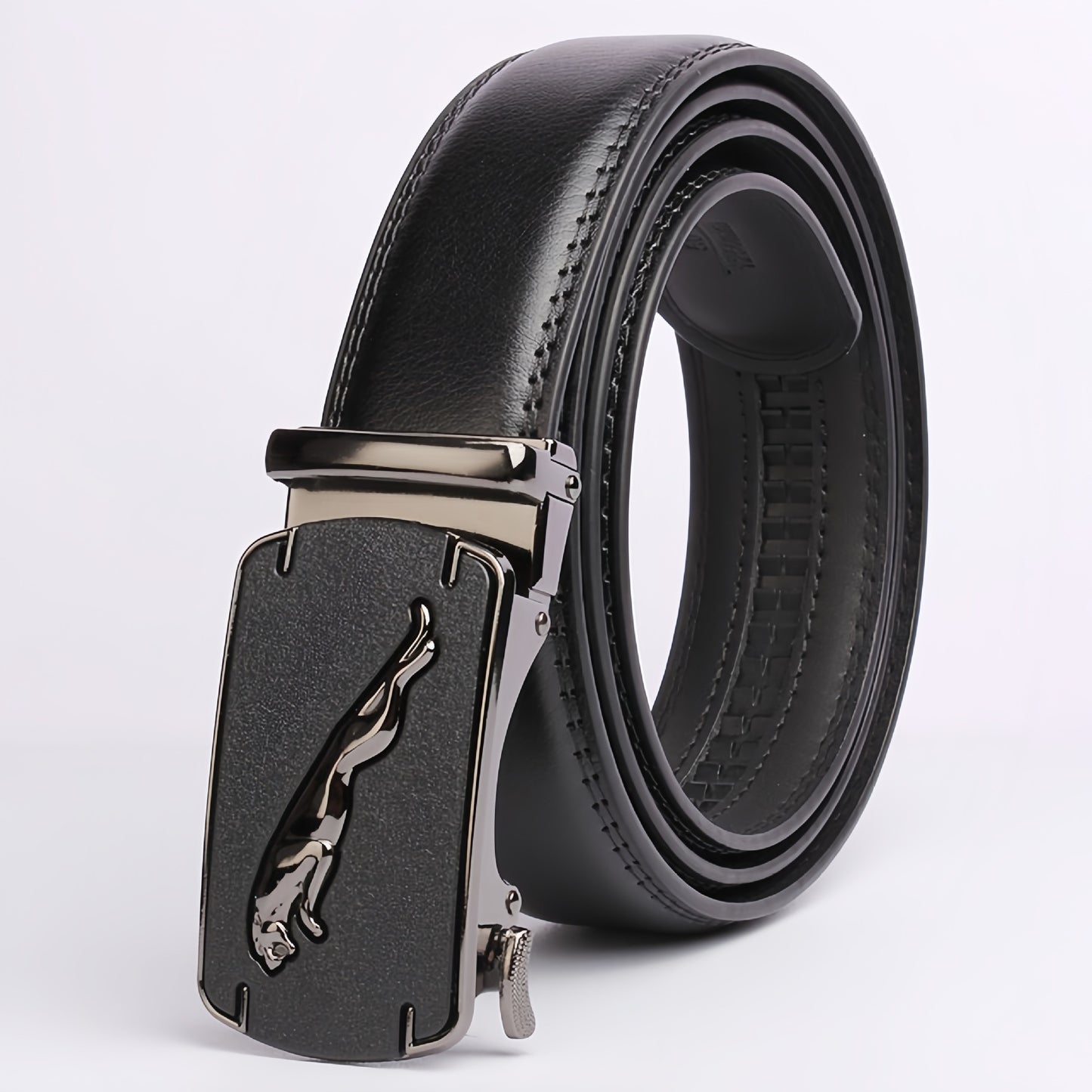 Mens Genuine Leather Belt With Automatic Buckle