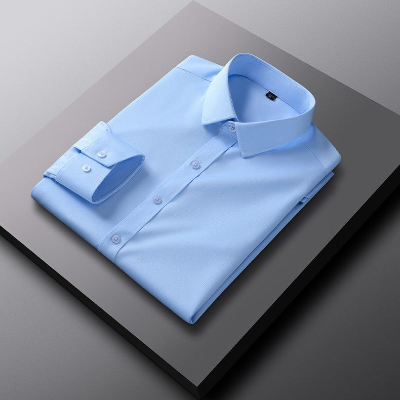 Mens Slim-Fit Solid-Color Work Shirt From Europe And The US - O'Callaghan Group