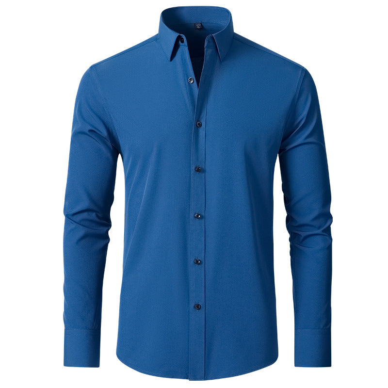 Chemise homme légère, extensible dans les quatre sens et infroissable, sans repassage