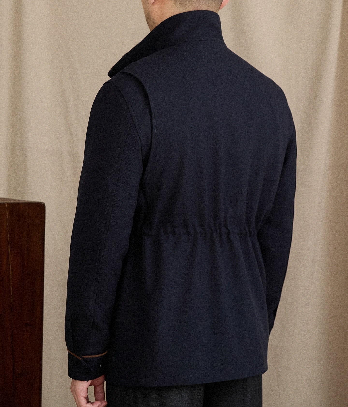 Vintage Stand-Up Collar Slim-Fit Bespoke Gentlemans Jacket