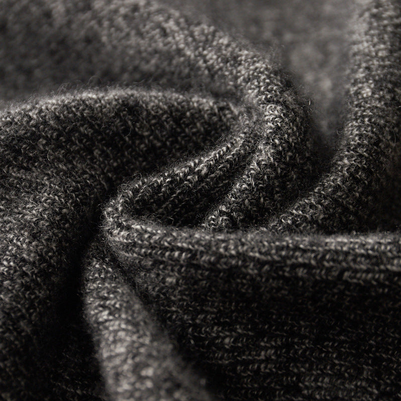 Gilet cardigan homme à col montant, fermeture éclair et fermoir lingot, rayures horizontales