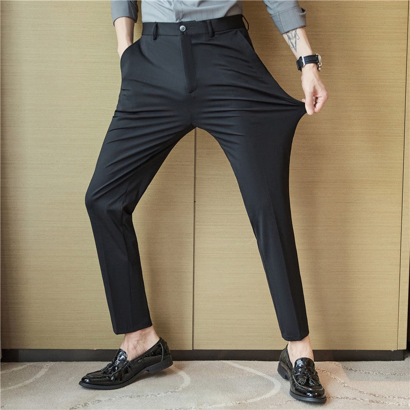 Mens Casual Solid-color Slim-fit Pants - O'Callaghan Group