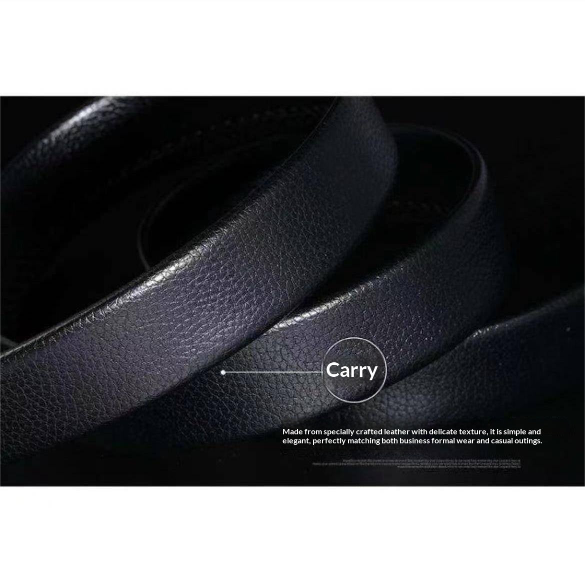 Mens Smooth Leather Belt With Automatic Buckle 1 Piece - O'Callaghan Group