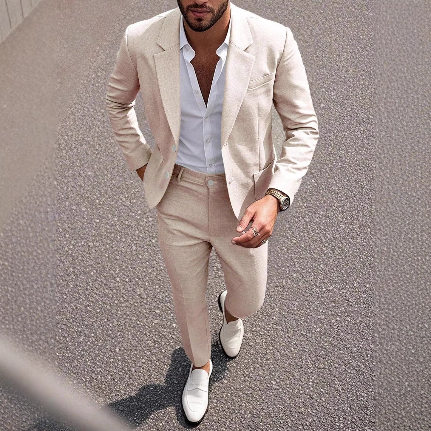 Ensemble de costume d'affaires uni pour homme