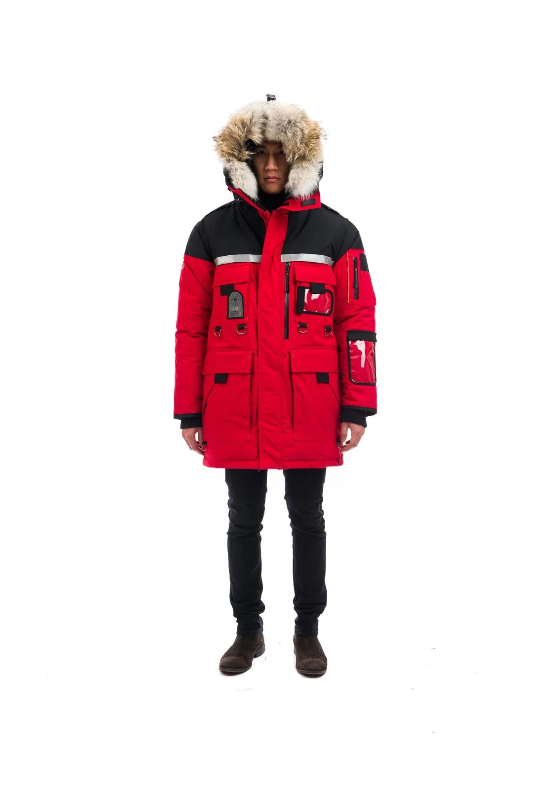 Outdoor Survival Canada OSC Mission Parka Unisex -60°C Down Parka RED Medium - ON DISPLAY