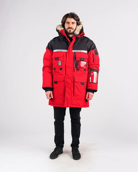 Outdoor Survival Canada OSC Mission Parka Unisex -60°C Down Parka RED Medium - ON DISPLAY