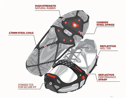 Yaktrax Unisex Run Ice Traction Device Size XL
