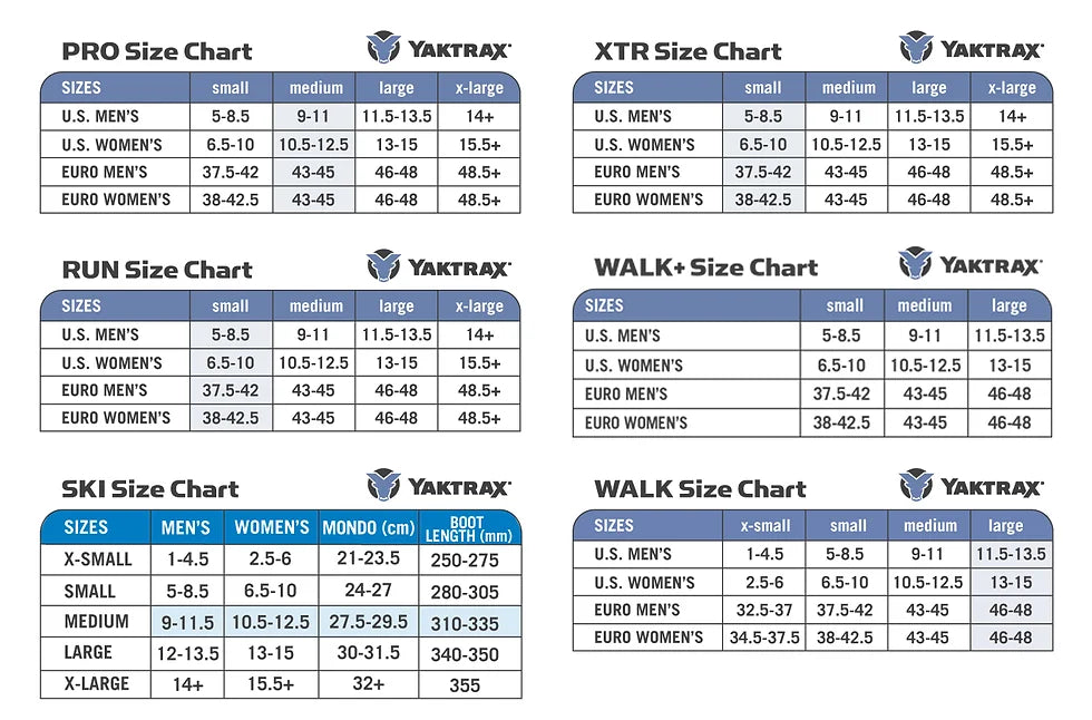 Yaktrax Unisex Run Ice Traction Device Size XL