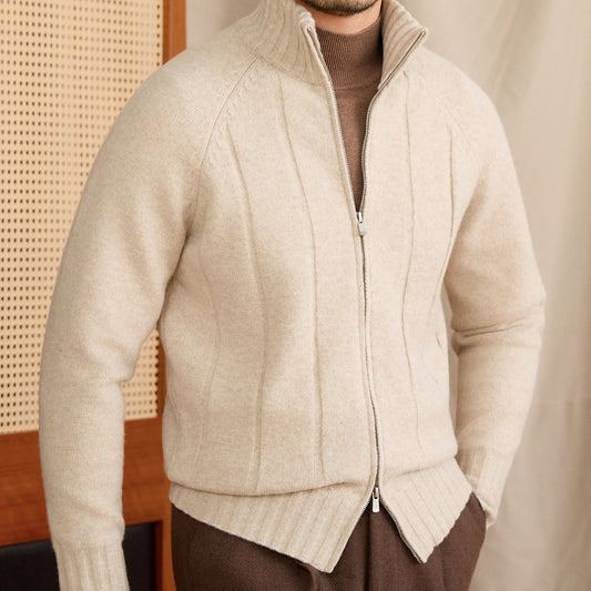 Pull court et élégant en laine mélangée pour hommes