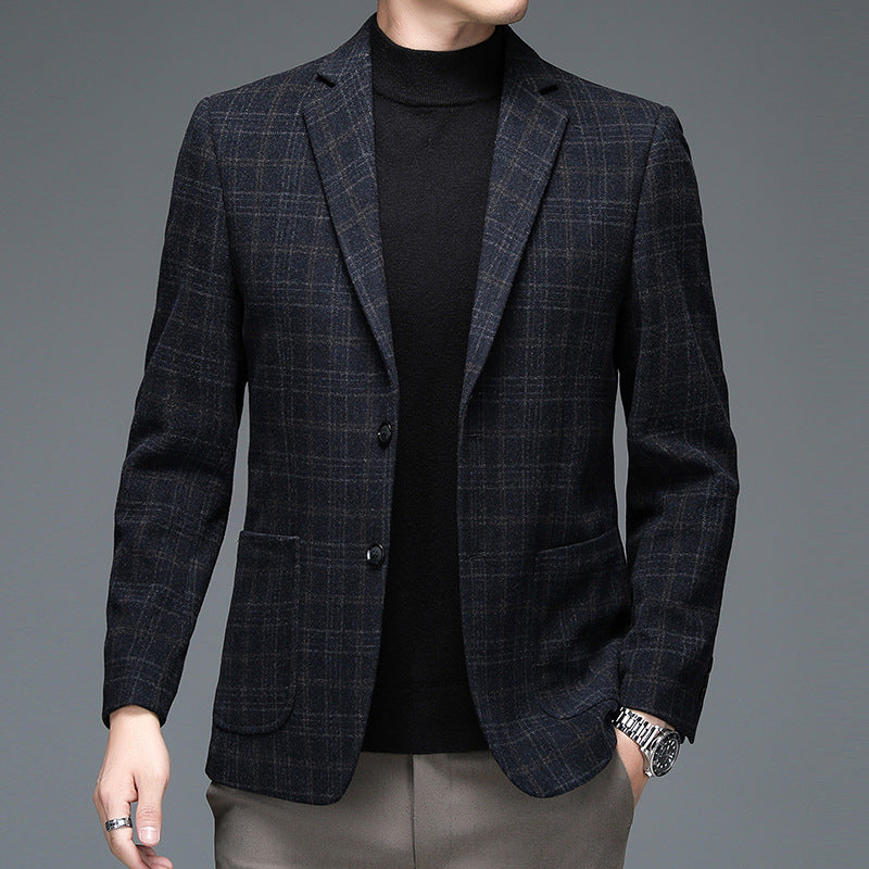 Blazer à carreaux élégant pour homme, style business décontracté